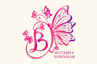 Graceful Butterfly Monograms for Your Creative Projects