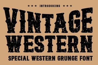 Vintage Western Fonts for Design & Print Projects