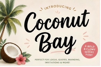 Download the Tropical Coconut Bay Font for Creative Projects