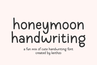 Designing with the Honeymoon Handwriting Font
